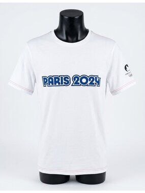 NWT Official Paris 2024 Olympic Games Graphic T-Shirt White Size M